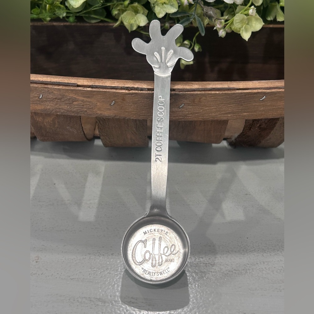 Disney Silver Mickey Glove Coffee Scoop - 2T Stainless
